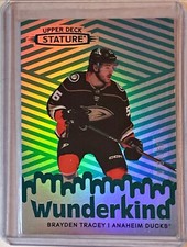 Brayden Tracey 2022-23 Upper Deck Stature Green Wunderkind #W-2 78/150 Ducks