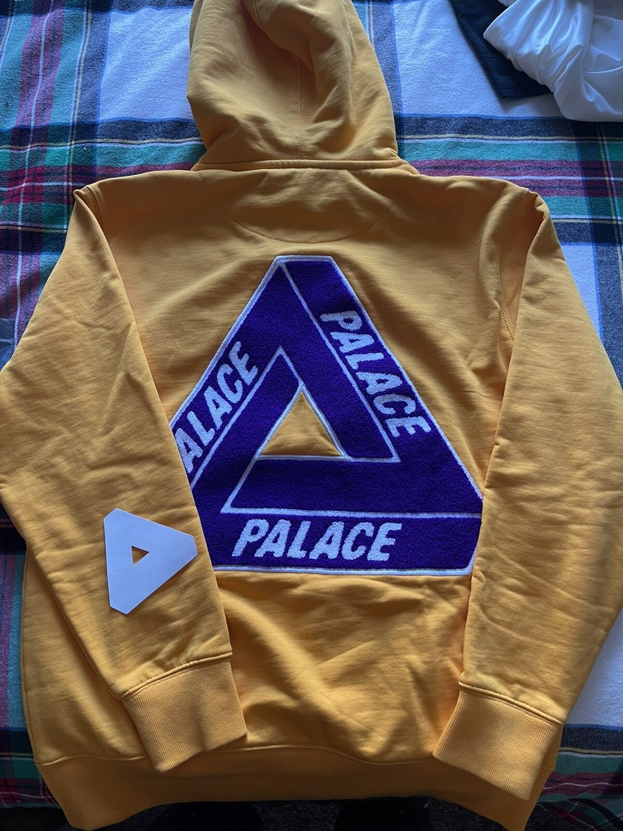 Palace TRI-CHENILLE HOOD Yellow Medium used | eBay