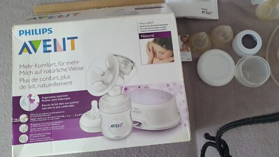 Philips AVENT  Elektrische Einzelmilchpumpe  Brust Pumpe SCF332/33 Flasche + Zub