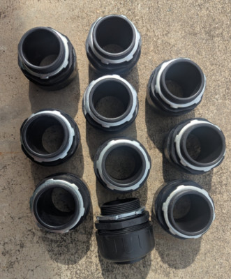 Lot of 10 Liquid Tight Connector 2NPT, FNMC-B, Seal Proof (NEW)