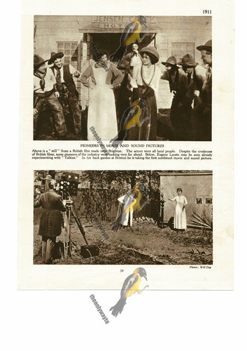 Eugene Lauste, Experimenting With 'Talkies', 1911, Book Illustration (Print)