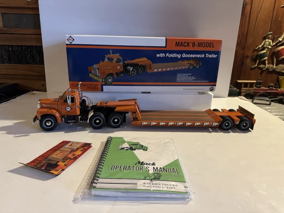 First Gear 1/25 Diecast AC Allis-Chalmers, B Model Mack Truck & Lowboy Trailer - Image 2 of 4