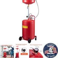Efficient Fluid Transfer: 20-Gal Air Operated Oil Drain with Splash Proof Funnel