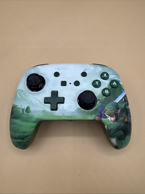 #ad Nintendo Switch Zelda Link Power A Game Controller Green Tested Works $14.99
