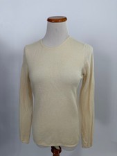 Charter Club Ivory 100 Cashmere Crew Neck Sweater Womens S