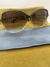 Gucci GG0818SK 003 Oversized Butterfly Brown Gradient Women's Sunglasses