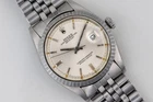 Rolex Vintage Datejust 1603 Automatic Silver 36mm /Read! New Crystal/end Links