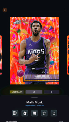 [DIGITAL] Topps NBA Collect LEGENDARY Malik Monk Orange Galactic Base /25