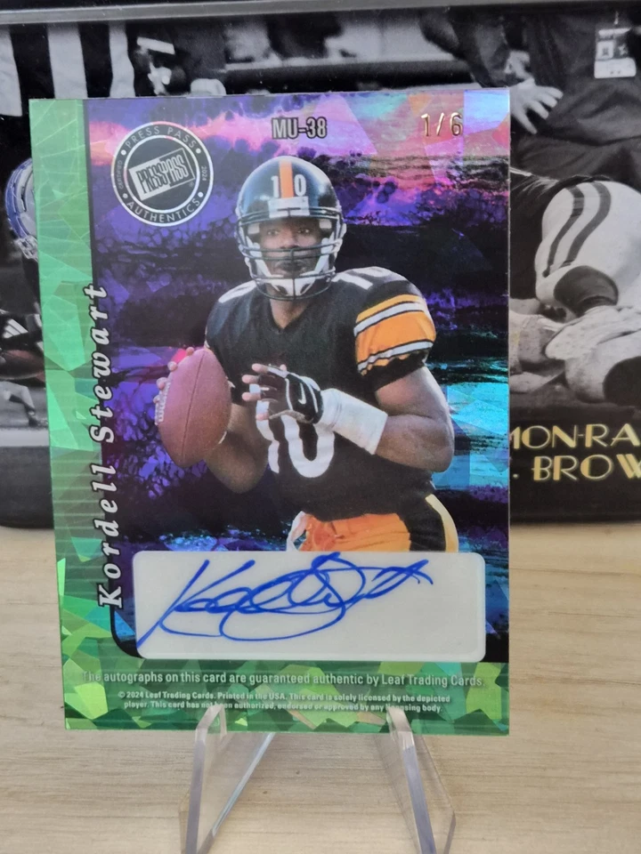 Sheduer Sanders Kordell Stewart Dual Auto 2024 Pro Set Press Pass Verde 1/6 SSP Foto 2 de 2