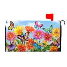 Spring Flower Mailbox Covers Magnetic Standard Size 21x18 Inch Beautiful 