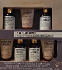 The Fuzzy Duck Hemp 7 Day Essential Gift Set Travel Size Shampoo Face Wash New