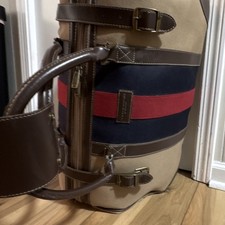 Tommy Hilfiger Rolling Duffle Bag 18" Under Canvas Colorblock Beige Blue Red