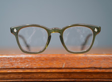 Vintage 1950 American Optical Eyeglasses Olive Green Frames