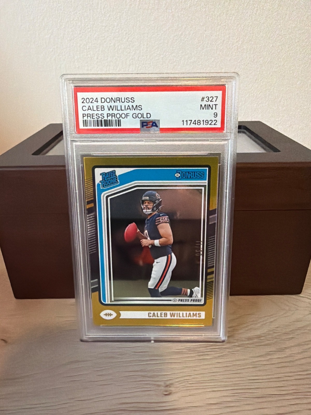 2024 Panini Donruss - Rated Rookie Caleb Williams #327 Gold Press Proof /50 (RC)