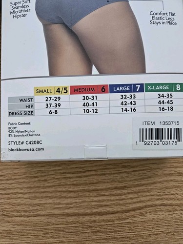 NEW Carole Hochman Seamless Brief 9 Pairs XL Womens Underwear Underpants Costco - Picture 4 of 6