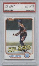 1981 TOPPS Jari Kurri #18 PSA 10
