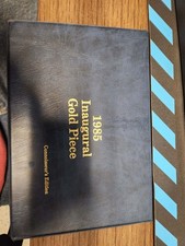 Rare 1985 Ronald Reagan Inaugural Day 14k Gold Piece Connoisseurs Edition #3739