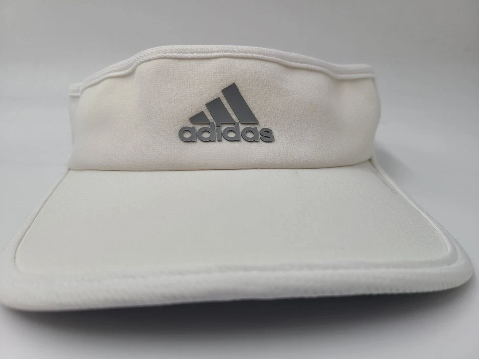 Adidas Climalite Sol Golf Visera Ajustable Sombrero Gorra Informal Hombres Mujeres Blanco Gris Foto 2 de 4