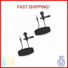 2-Pack Lavalier Lapel Microphone Compatible with Rode Wireless Transmitters Body