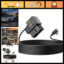 Dash Cam Hardwire Kit, OBD2 Power Cable, USB C with Parking Mode, Easy Install