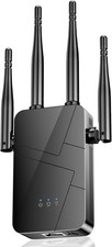 2026 WiFi Extender Signal Booster for Home, 15000sq.ft Wireless Black