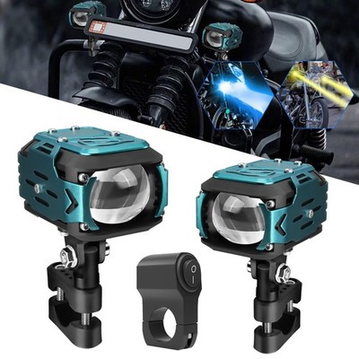 Windance 2pcs 180W Motorcycle LED Driving Spotlight,27000LM Super Green 