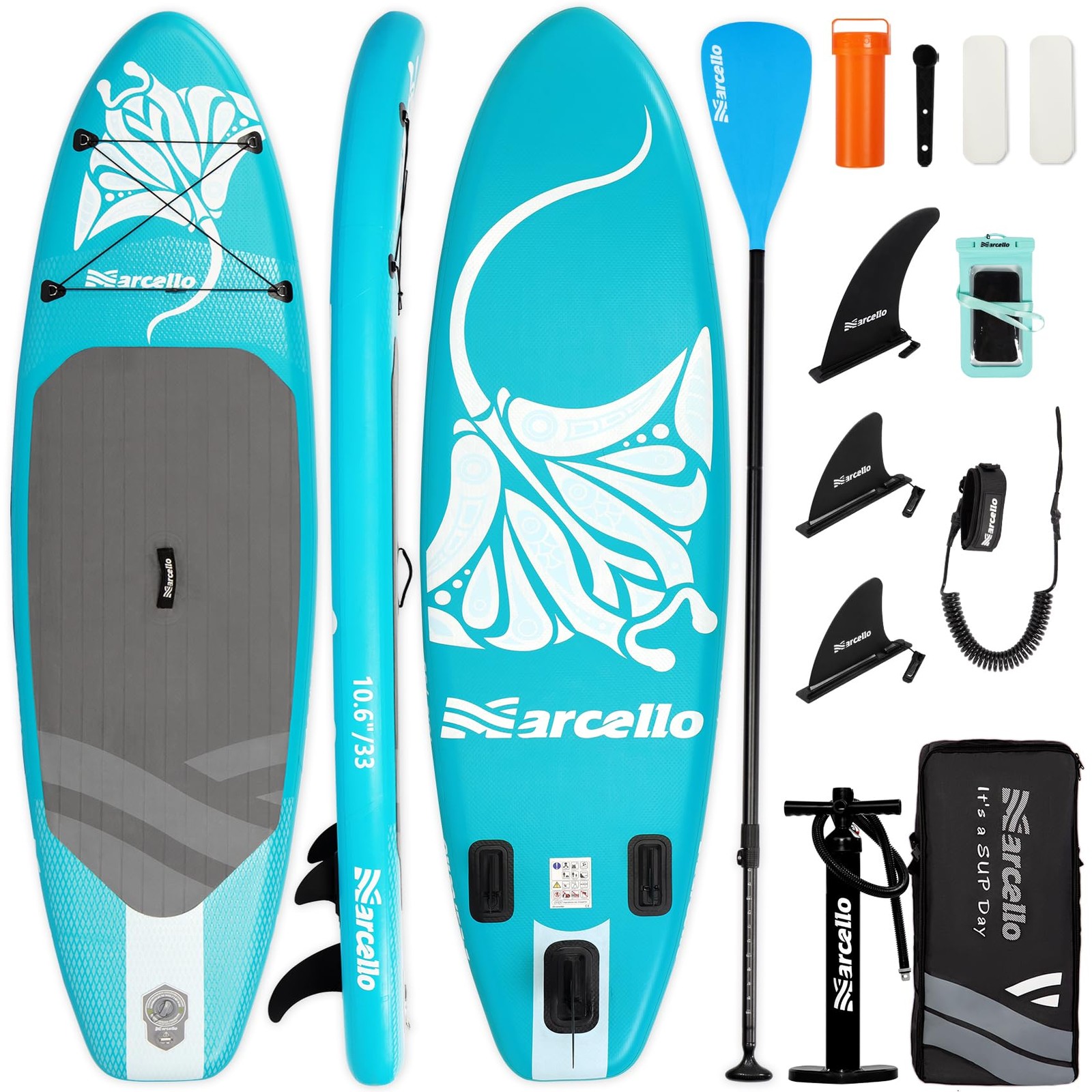 10'6 Inflatable Stand-Up Paddle Board with Accessories – Lightweight & Portable