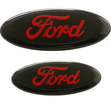 2pcs Red 9 Emblem Front Grille Badge 7 Tailgate Logo 2pcs Red 9 Emblem Front Grille Badge 7 Tailgate Logo