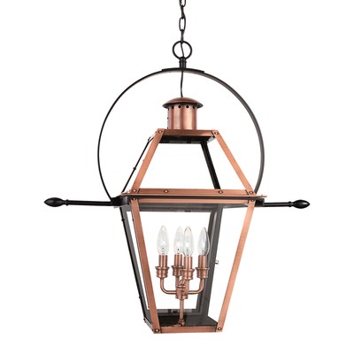Quoizel RO2814 Rue De Royal 4 Light 14''W Taper Candle Pendant - Copper