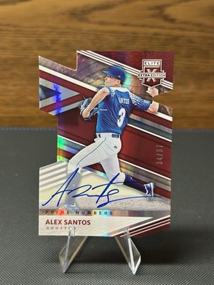 2020 Panini Elite Extra Edition - Alex Santos #72  Die-Cut Signatures /37