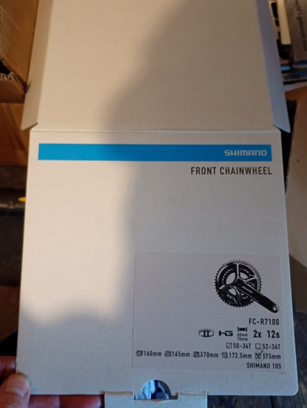 Shimano 105 FC-R7100 Double 12-Speed Chainset 50/34T 175mm