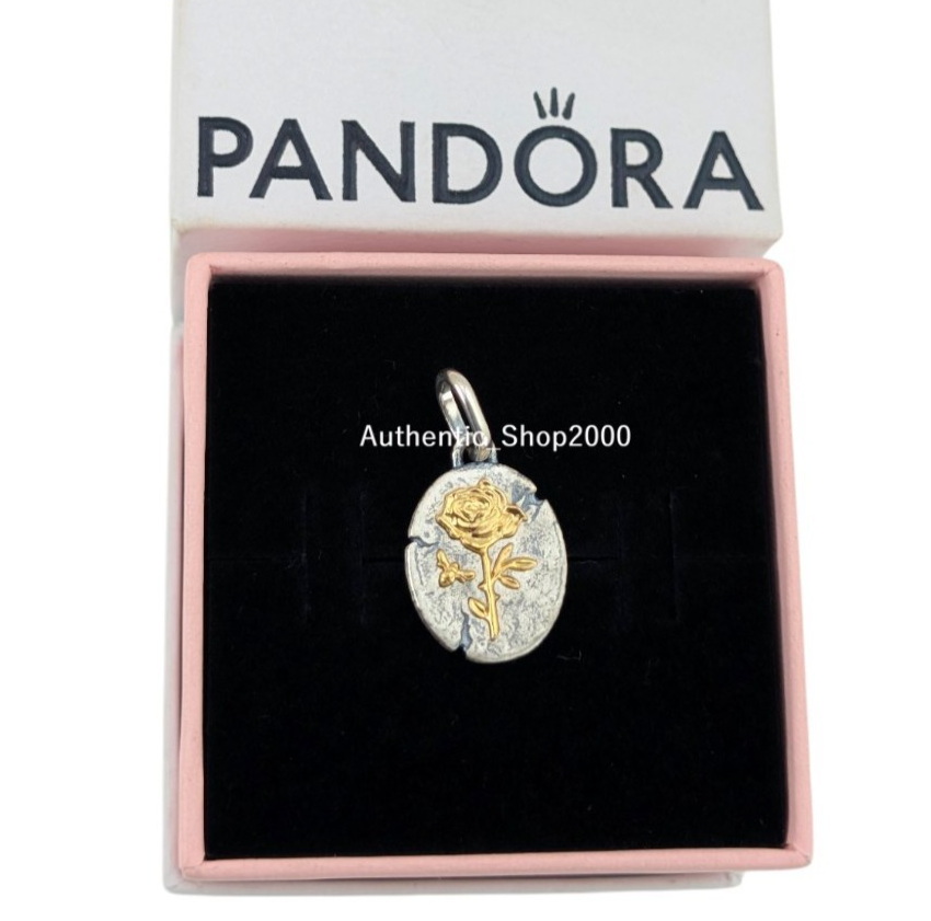 New 100% Authentic PANDORA 14K 925 Ale Blooming Rose Medallion