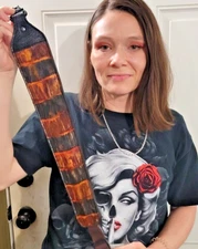 Alligator skin Rifle Sling CUSTOM hand crafted padded Genuine Brown and Black