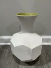 Vintage MCM Royal Haeger Pottery Vase - Geometric Atomic Ceramic White