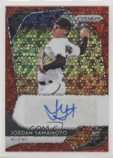 2020 Prizm Rookie Quick Pitch Red Donut Circle 16/35 Jordan Yamamoto Auto 1u6