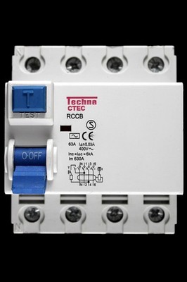 TECHNA 63 AMP 30mA VIERPOLIG RCCB TYP AC CTEC CTEC-463-030