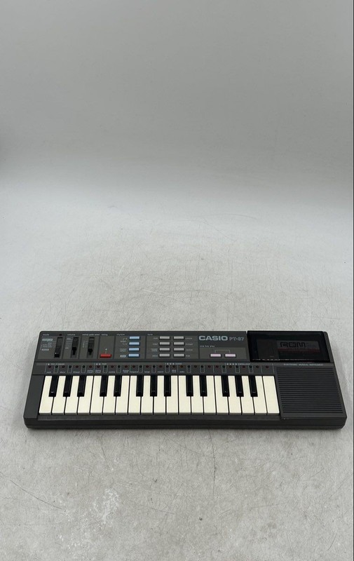 Vintage Casio PT-87 Black Casiotone Synthesizer Mini Electronic Keyboard