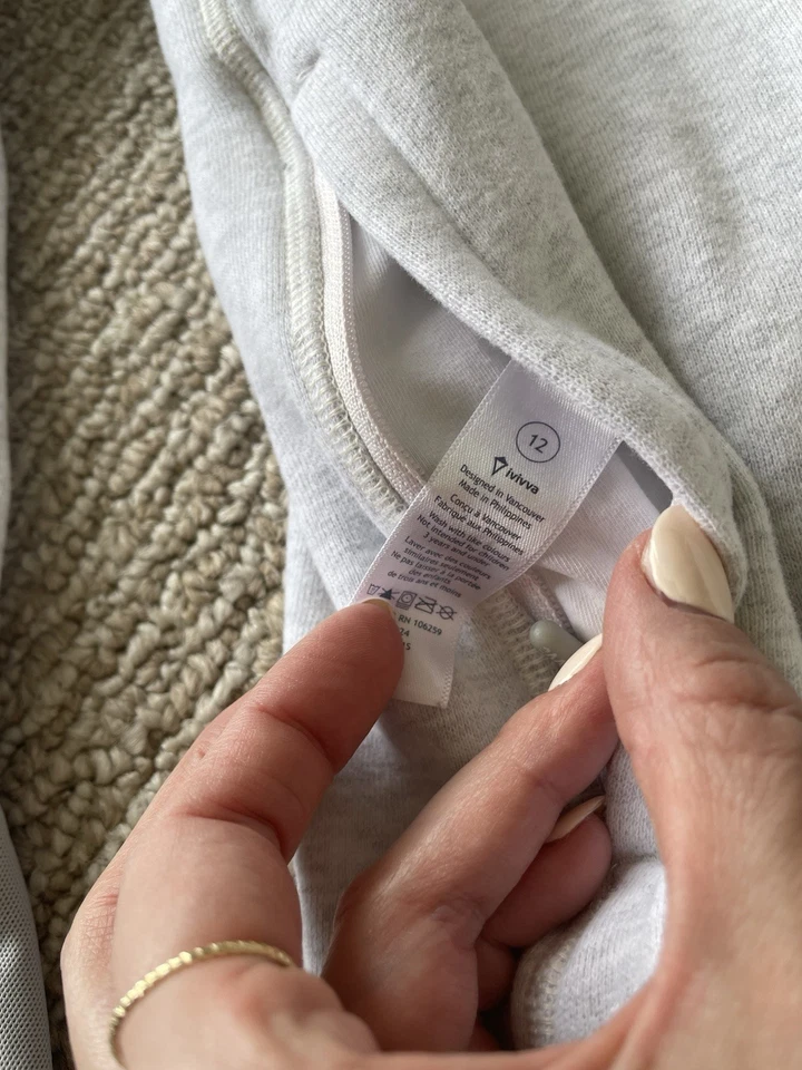 Lululemon Ivivva Full Zip Sweatshirt Track Jacket Mesh Girls Large 12  - Image 2 of 4