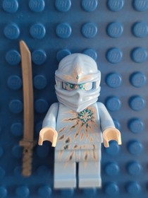 LEGO&reg; Ninjago NRG Zane Minifigure 9590 Cracked Torso Njo0069 Genuine Authentic 