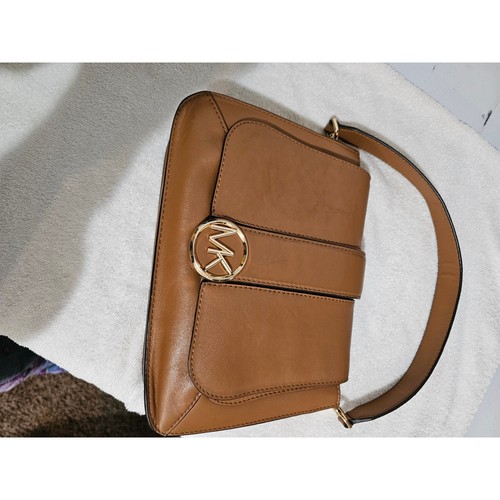 Michael Kors Brown Leather Satchel Top Handle Designer Bag - Picture 2 of 15