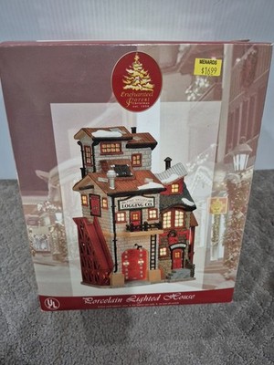 Lemax Pine Valley Logging Lighted Christmas Village House Enchanted Forest  S24