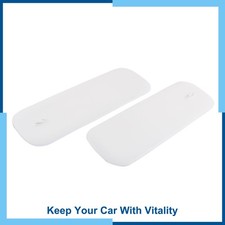 Pack 2 Auto Car Rubber Front Rear Corner Bumper Guard Protector Sticker White