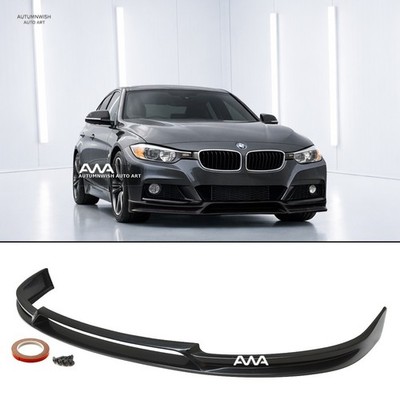 For 12-15 BMW F30 Sedan 3D Style PU Front Body Bumper Lip Splitter Kit Spoiler