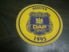 1995 DAP DELAWARE ASSOCIATION OF POLICE - WILMINGTON LODGE No 1 Booster Decal
