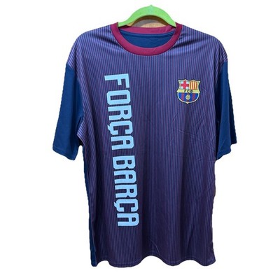 Barcelona FCB Official Licensed Jersey Mens L Navy  Força Barça   T Shirt NWT