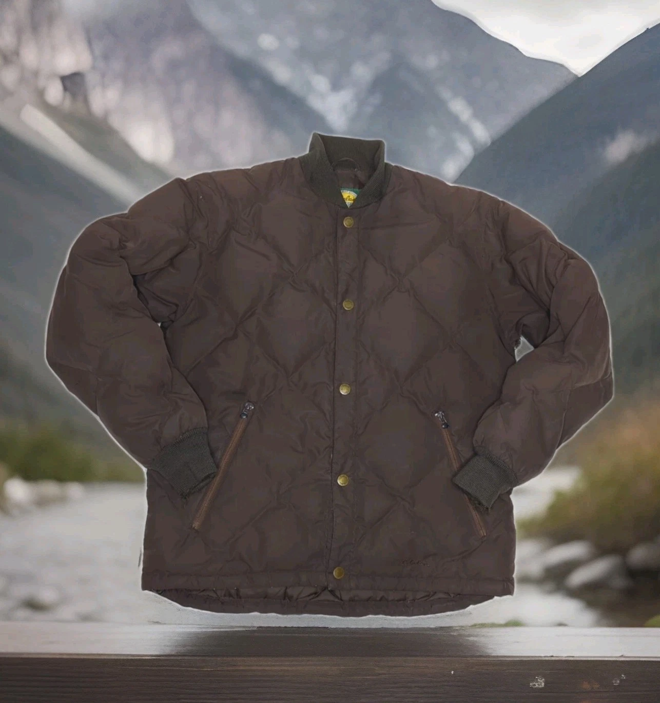 Cabelas Premier Northern Goose Down Quilted Jacket Puffer Bomber Hunting Medium