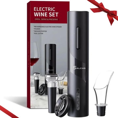 Electric Wine Opener, Automatic Wine Bottle Opener with Foil Cutter, Aerator ...