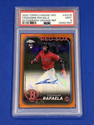 2024 Topps Chrome Update Ceddanne Rafaela RC Auto /25 Orange