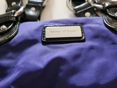 Marc O Polo Handtasche lila Leder und Nylon, Tragegriffen