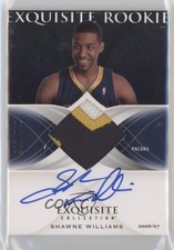 2006 Upper Deck Exquisite Collection Rookie /225 Shawne Williams Patch Auto 2d0